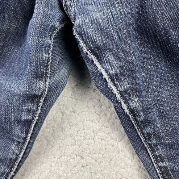 7 For All Mankind Mens Dark Wash Austyn Straight Leg Jeans 38x34 Distressed - Picture 14 of 16